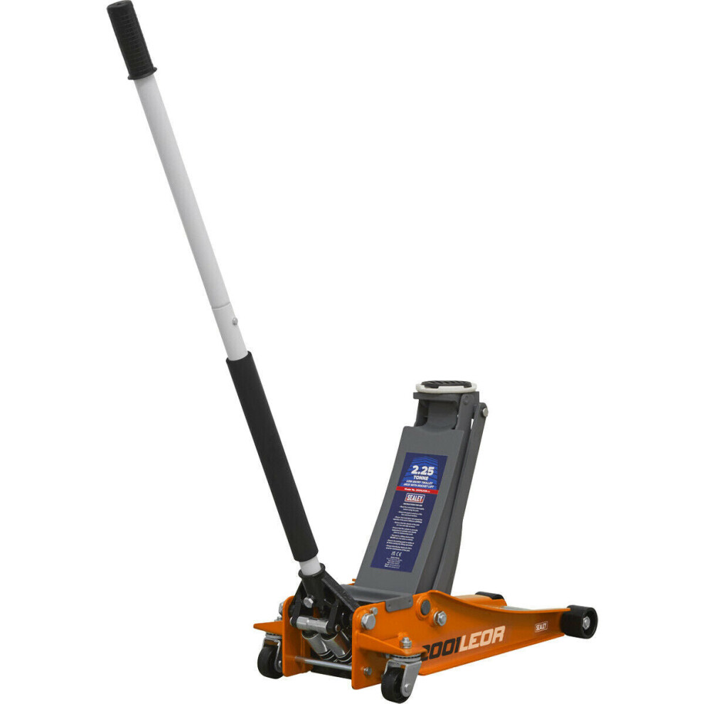 Low Entry Trolley Jack - 2250kg - Twin Piston - 495mm Max Height - Orange