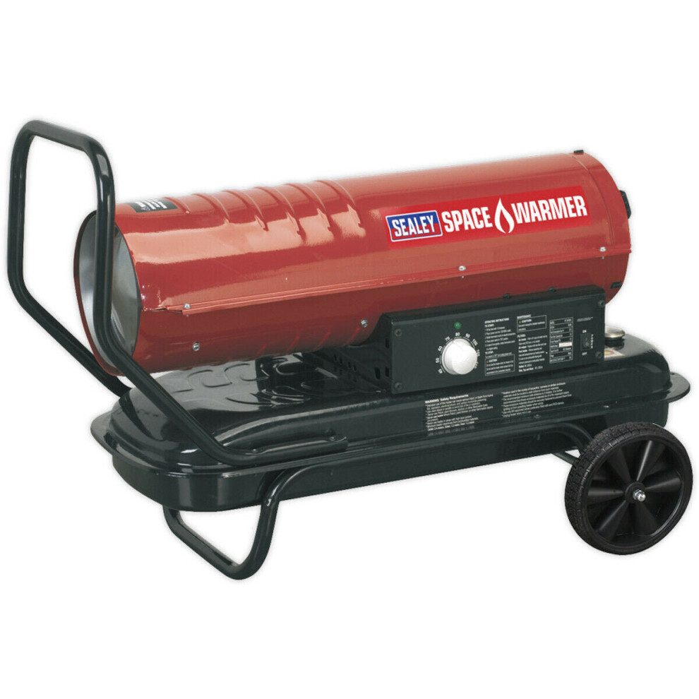 Wheeled Industrial Space Warmer - Paraffin / Kerosene / Diesel - 70000 Btu/Hr 5056524238318