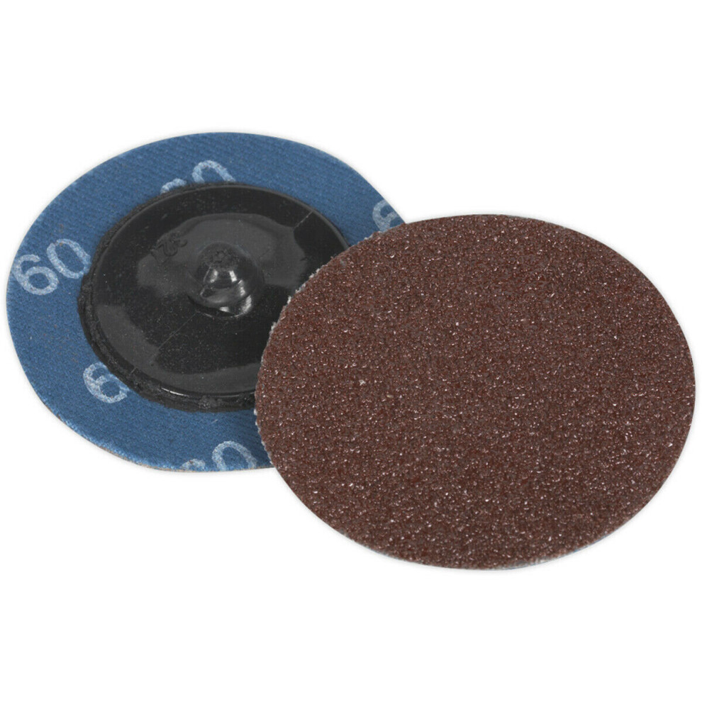Loops 10 Pack - 50Mm Quick Change Mini Sanding Discs - 60 Grit Aluminium Oxide Sheet