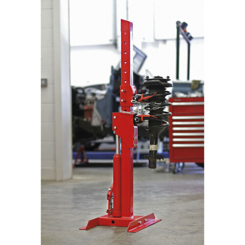 Loops 2000kg Hydraulic Coil Spring Compression Station - Standing Foot Pump 87-202mm 2