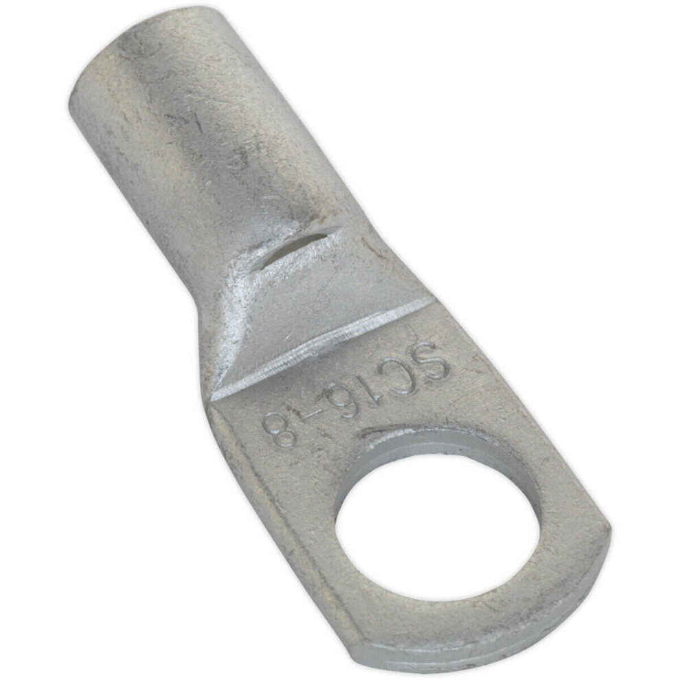 10 Pack Tin-Plated Copper Lug Terminal - 16Mm X 8Mm - Crimp Solder Cable Eyelet 5056524286616