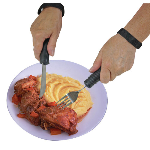 3 Piece Bendable Cutlery Set - Fork Knife and Spoon - Diswasher Safe - Black 1