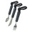 3 Piece Bendable Cutlery Set - Fork Knife and Spoon - Diswasher Safe - Black 3