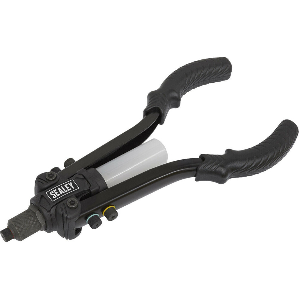 Heavy Duty Compact Riveter With Collection Bowl - Adjustable Nozzle Rivet Gun 5056524243688