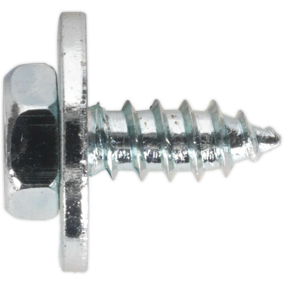 100 PACK M10 x 3/4 Inch Acme Screw with Captive Washer - Zinc Plated Fixings