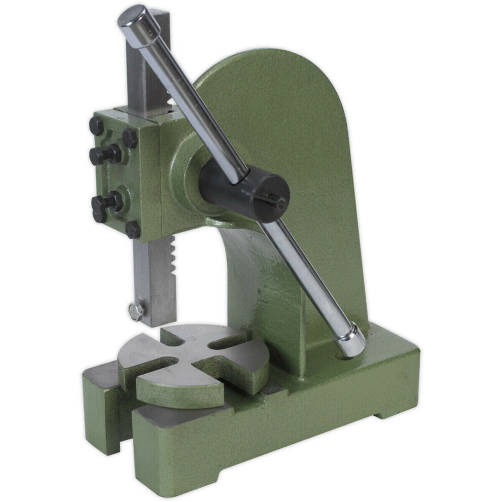 1 Tonne Arbor Press - 4 Position Table - 114Mm Throat Depth - Cast Steel Frame 5056524293973