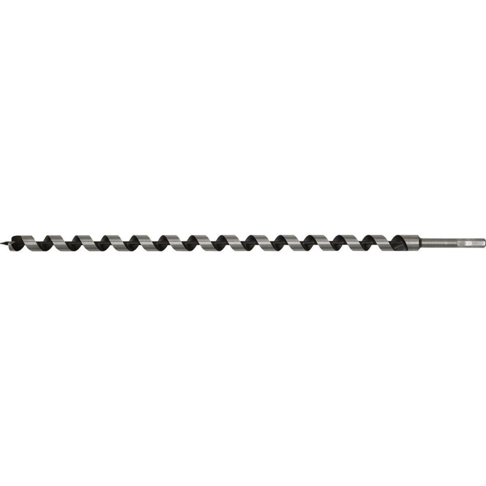 Loops 20 X 600Mm Hardened Auger Wood Drill Bit - Hexagonal Shank - Woodwork Timber