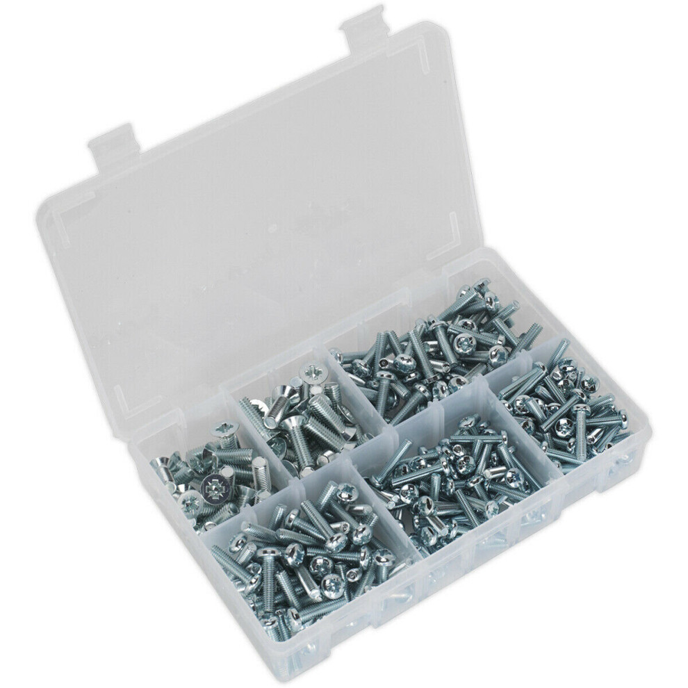 Loops 264 Piece Machine Screw Assortment - M5 To M8 - Countersunk & Pan Head Pozi