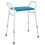 Heavy Duty Aluminium Shower Stool - Height Adjustable - Sturdy Side Handles 2
