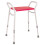 Heavy Duty Aluminium Shower Stool - Height Adjustable - Sturdy Side Handles 3