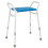 Heavy Duty Aluminium Shower Stool - Height Adjustable - Sturdy Side Handles 4