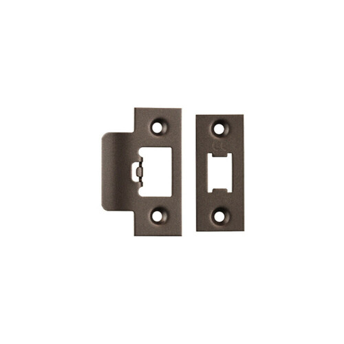 Loops Forend Strike & Fixing Pack Suitable for Tubular Latch Matt Bronze 1