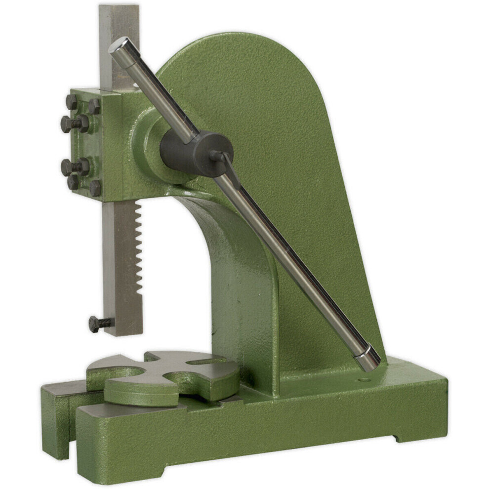 2 Tonne Arbor Press - 4 Position Table - 150Mm Throat Depth - Cast Steel Frame 5056524294017