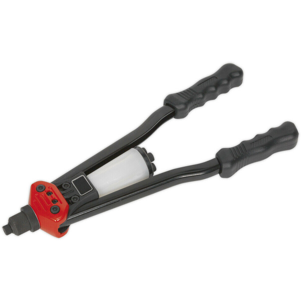 Heavy Duty Riveter with Collection Bowl - Adjustable Nozzle Rivet Gun - Pump Pop