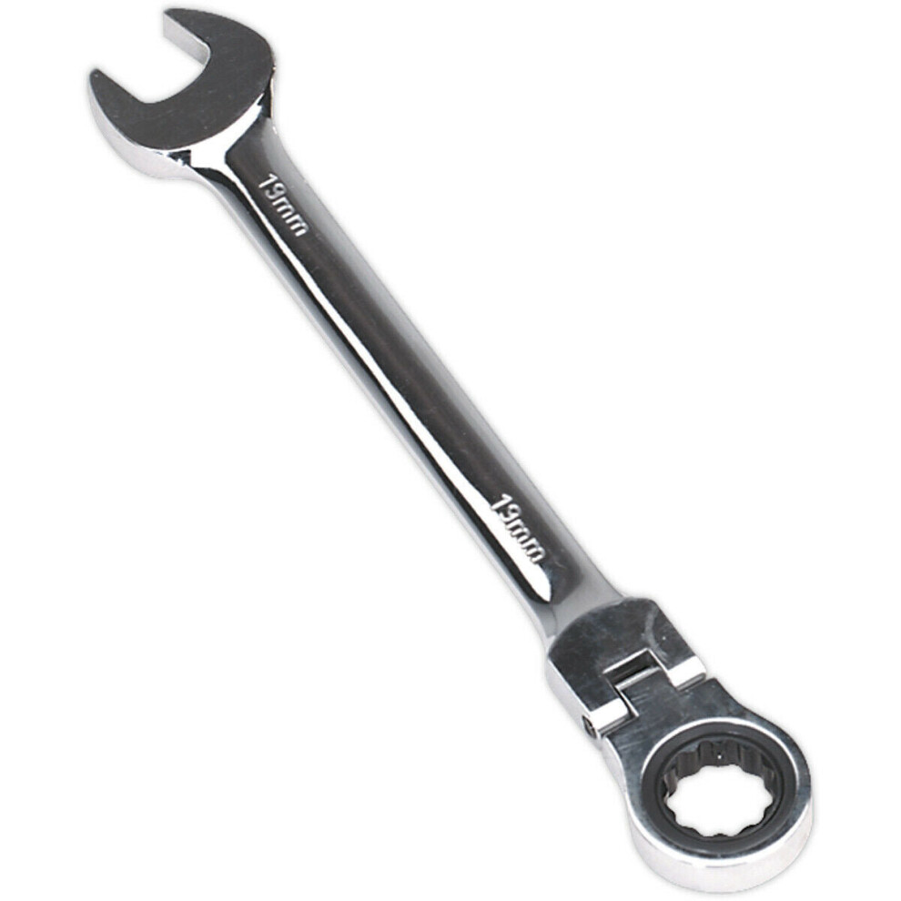 19Mm Flexible Ratchet Combination Spanner - Flexible Ring Head - Chrome Vanadium 5056524276419