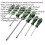 Loops 7 PACK Premium Soft Grip Screwdriver Set - Slotted & Phillips Various Size GREEN 2