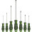 Loops 7 PACK Premium Soft Grip Screwdriver Set - Slotted & Phillips Various Size GREEN 3