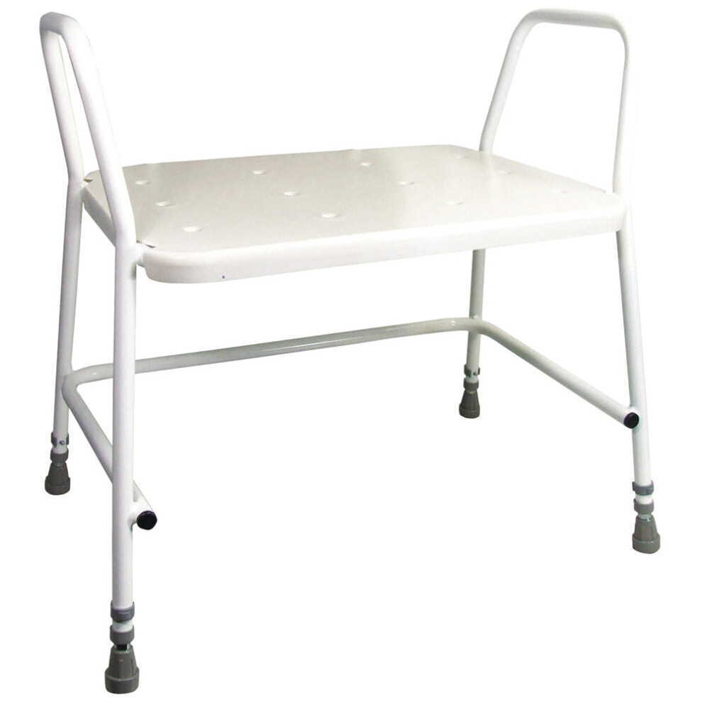 Loops Unisex Metallics Bariatric Tubular Steel Shower Stool - Height Adjustable - Clip On Seat - In 254Kg - Image 2