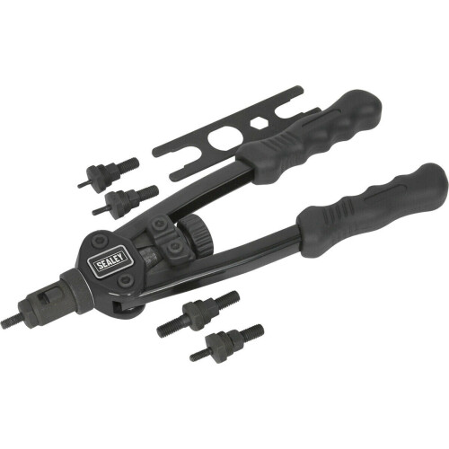 Loops Heavy Duty Short Arm Threaded Nut Riveter - Adjustable Nozzle Compact Rivet Gun 2