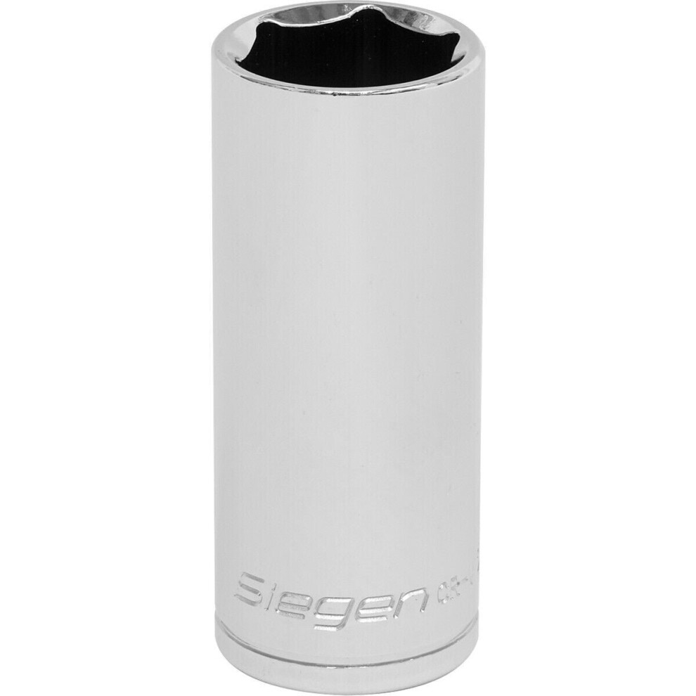 23Mm Chrome Plated Deep Drive Socket - 1/2" Square Drive High Grade Carbon Steel 5056581904591