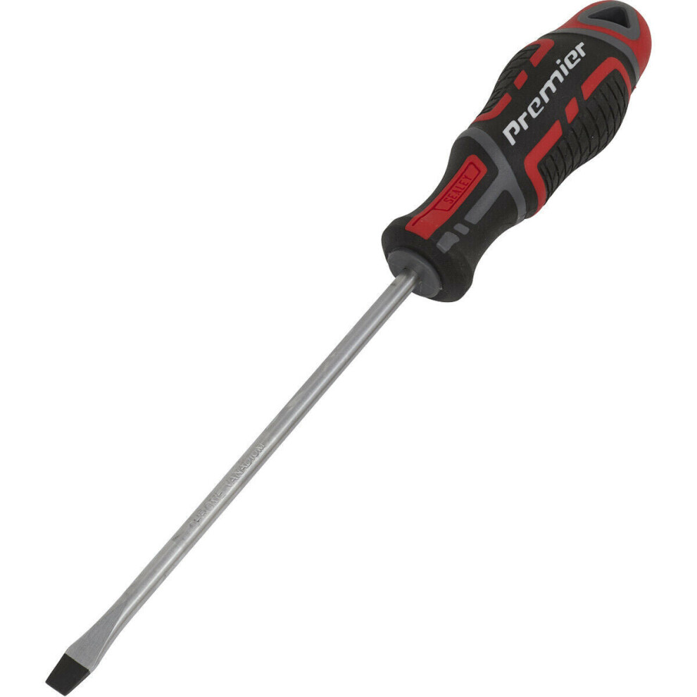 PREMIUM Slotted 5 x 125mm Screwdriver - Ergonomic Soft Grip - Magnetic Tip