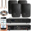 Loops 400W Bluetooth Sound System 4x Black 200W Wall Speaker Channel HiFi Amplifier 2