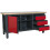 Loops Lockable Workstation- 3 Draw & Cupboard with Pegboard & Adjustable Shelf Storage 4