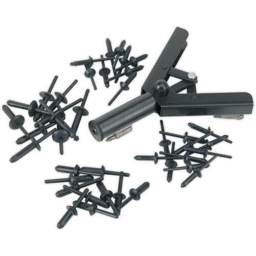 Loops Plastic Riveting Kit - Universal Nose Piece - One-Hand Operation - Various Sizes 2
