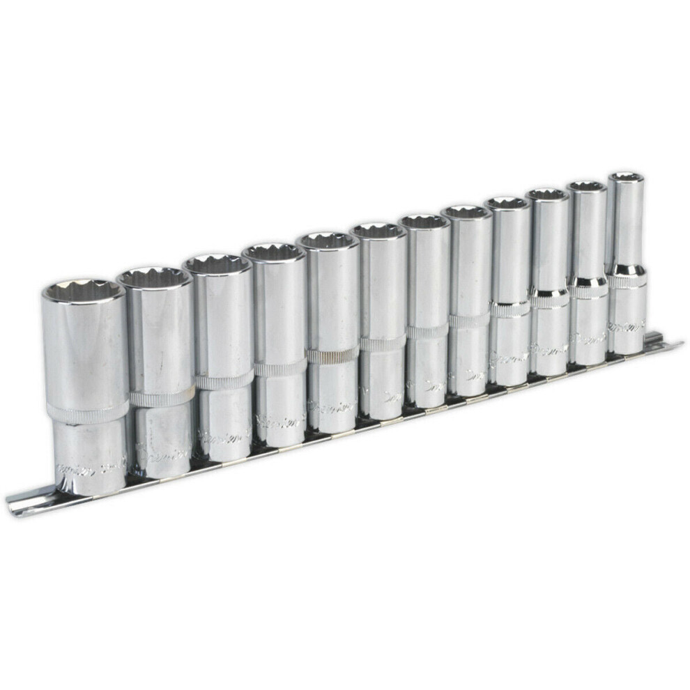 12 Pack - Deep Socket Set - 1/2" Metric Square Drive - 12 Point Walldrive Torque 5056524241882