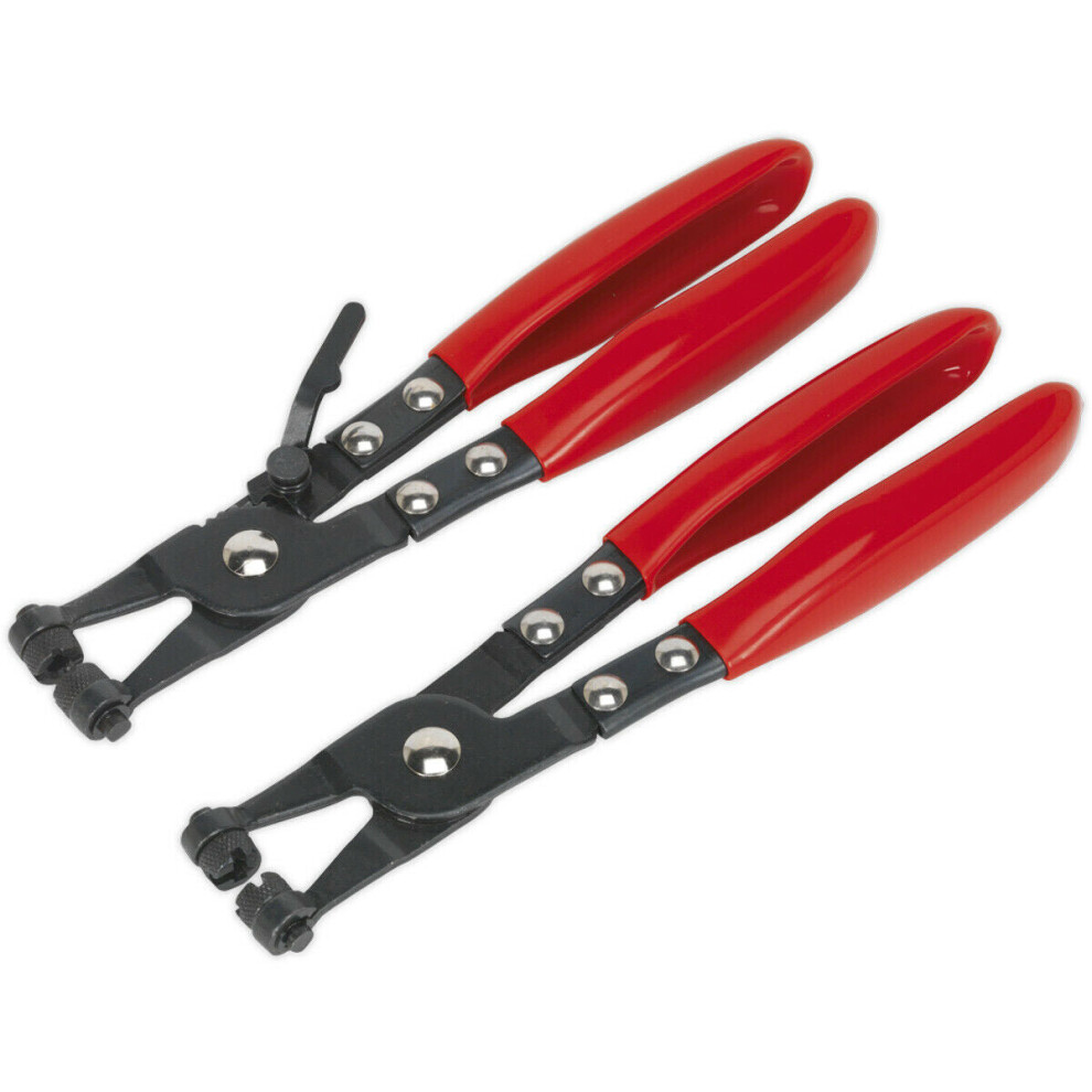 2 Piece Hose Clip Plier Set - Heavy Duty - Tag & Wire Type Hose Clip Tool