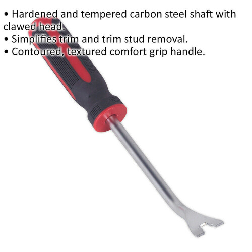 Loops Clawed Head Trim Clip Removal Tool - Comfort Grip Handle - Trim & Stud Removal 1