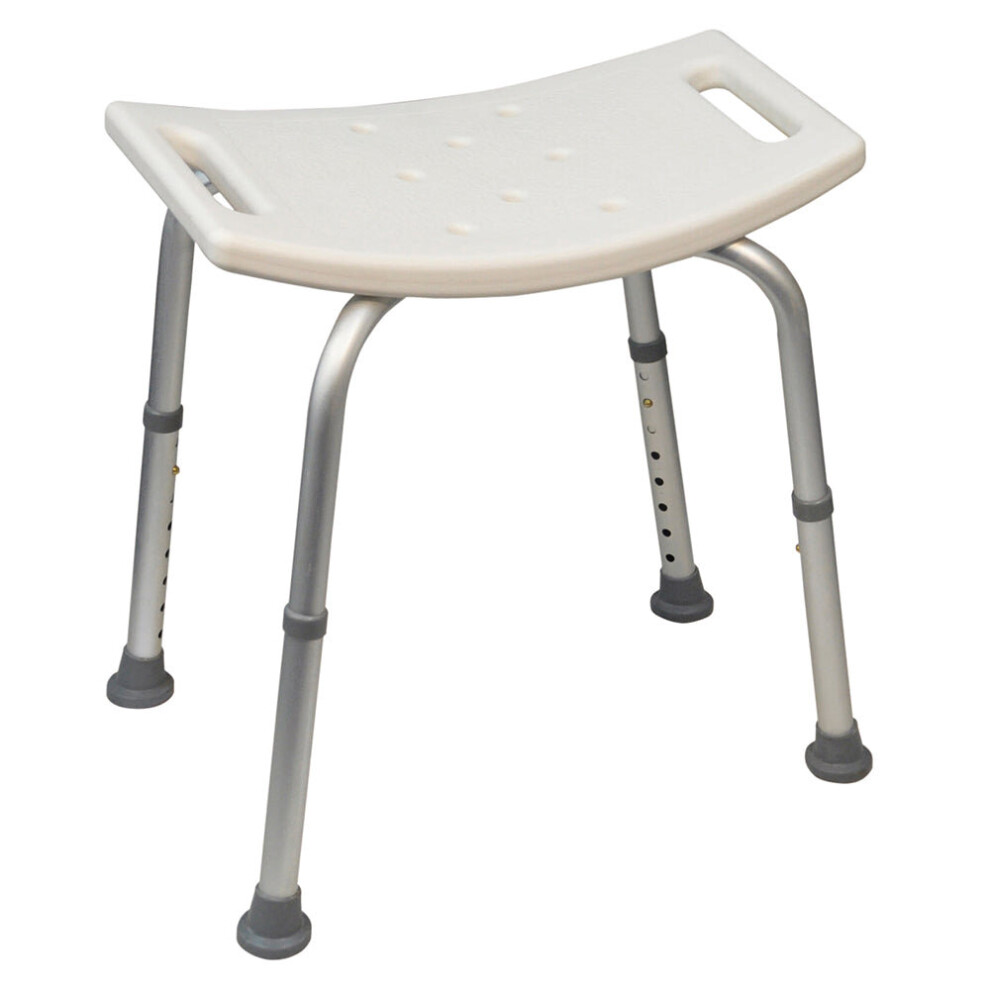 Shower Stool with Integrated Handles - Aluminium Frame - Anti Slip Feet Safety