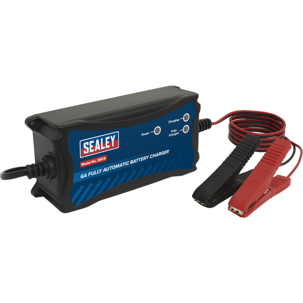 12V 6A Automatic Battery Charger & Maintainer - 40Ah To 100Ah Batteries - 230V 5056581911629