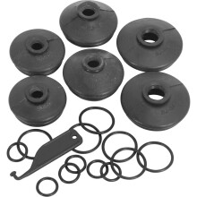 6 PACK Car Ball Joint Dust Covers - Assorted Sizes - Fitting Tool & O-Rings