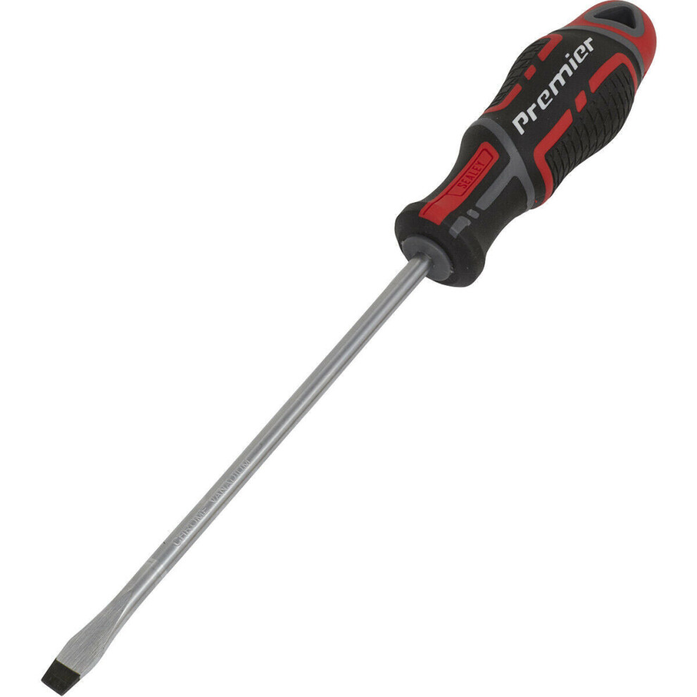 PREMIUM Slotted 6 x 150mm Screwdriver - Ergonomic Soft Grip - Magnetic Tip