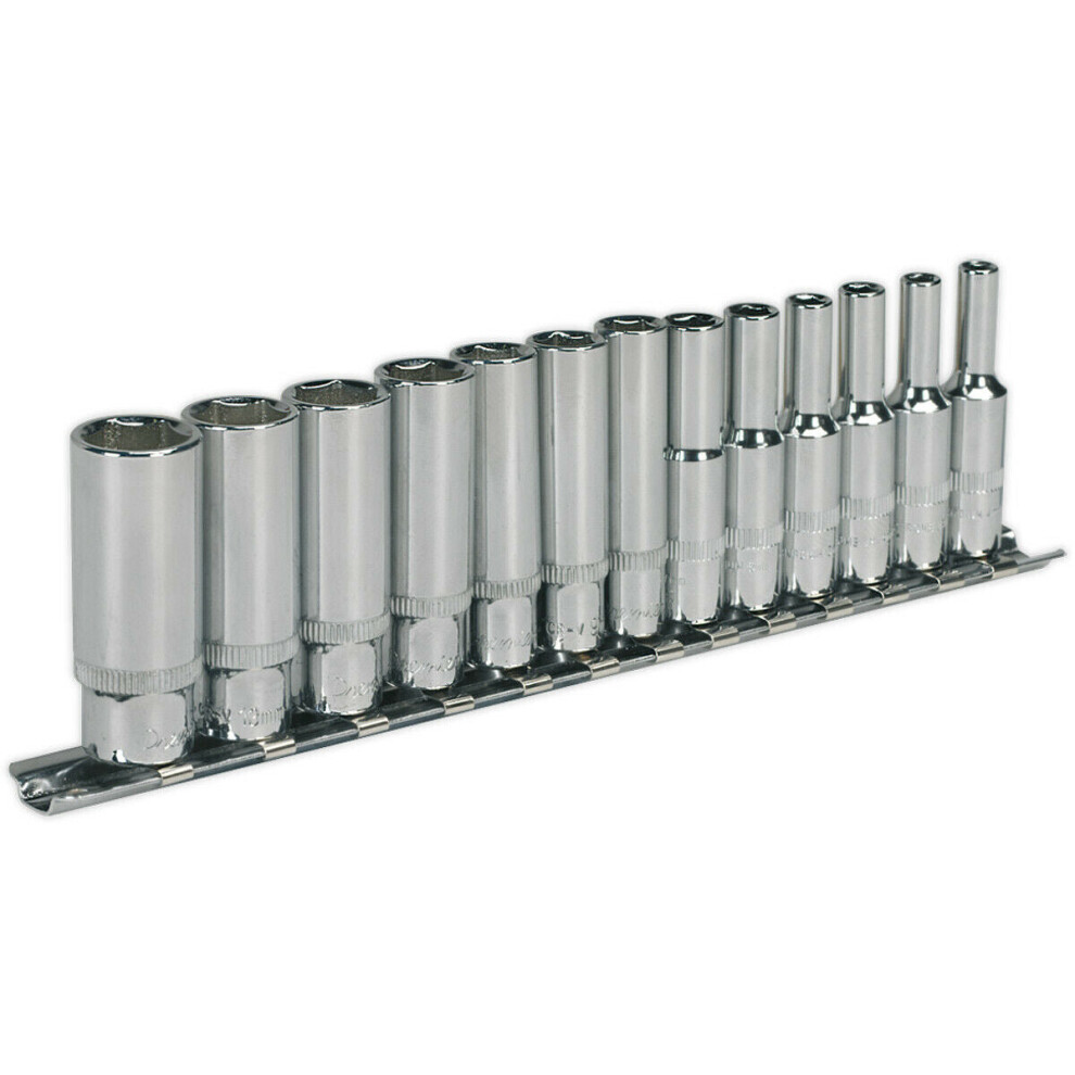Loops Pack - Deep Socket Set - 1/4" Metric Square Drive - 6 Point Walldrive Torque Size 13