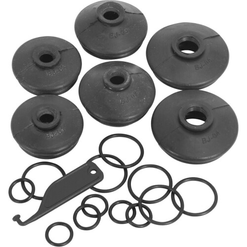 Loops 6 PACK Car Ball Joint Dust Covers - Assorted Sizes - Fitting Tool & O-Rings 2