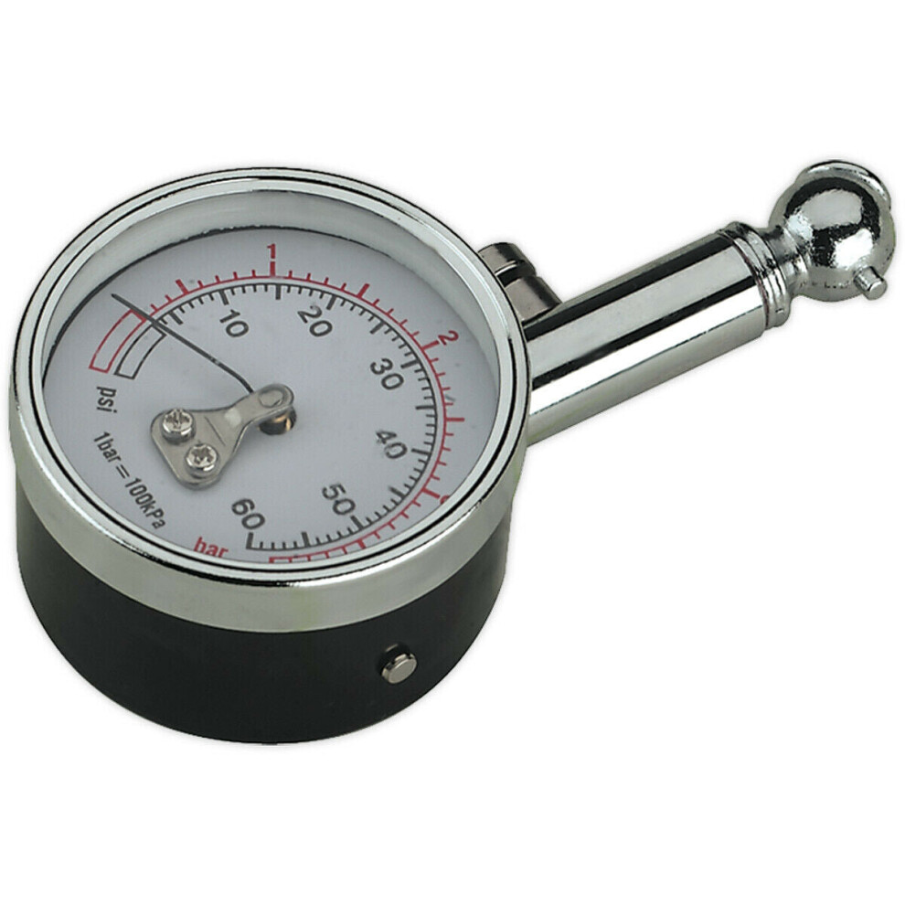 60psi Premium Tyre Pressure Gauge with 45 Degree Angled Chuck - Metal Body Dial-image-OPC-P8WJYXD-NEW