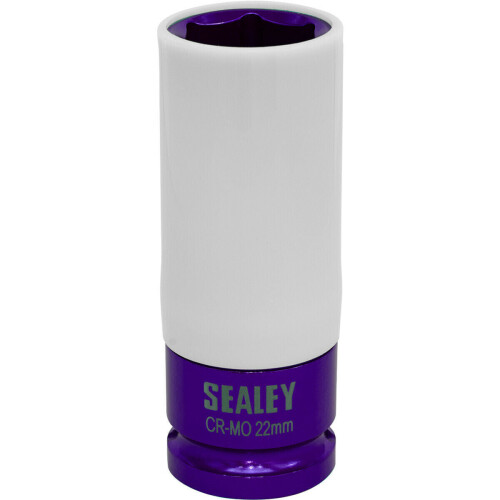 Loops 22mm Alloy Wheel Impact Socket - 1/2" Square Drive - Rim Protect Sleeved Socket 2