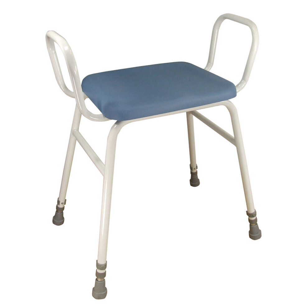 Loops Perching Stool With Arms - 500 650Mm Adjustable Height - Padded Wipe Clean Seat