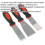 Loops 3 Piece Rigid Blade Scraper Set - Soft Grip Handle - 1.8mm Steel Scraper Blades 2