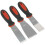 Loops 3 Piece Rigid Blade Scraper Set - Soft Grip Handle - 1.8mm Steel Scraper Blades 4