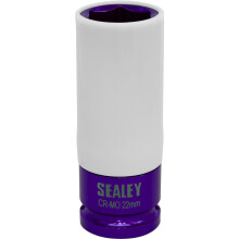 22mm Alloy Wheel Impact Socket - 1/2" Square Drive - Rim Protect Sleeved Socket