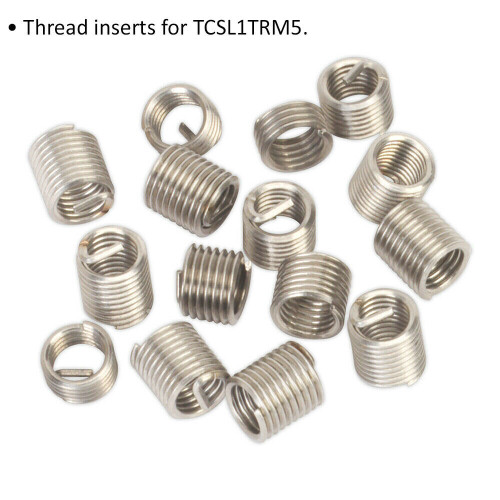 Loops 15 PACK Thread Inserts - M5 x 0.8mm - Suitable for ys10449 Thread Repair Kit 1
