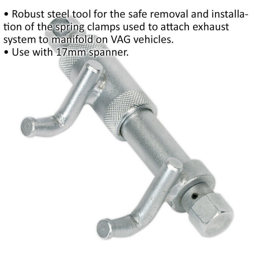 Loops Exhaust Spring Clamp Removal Tool - For VAG Vehicles - Use With 17mm Spanner 1