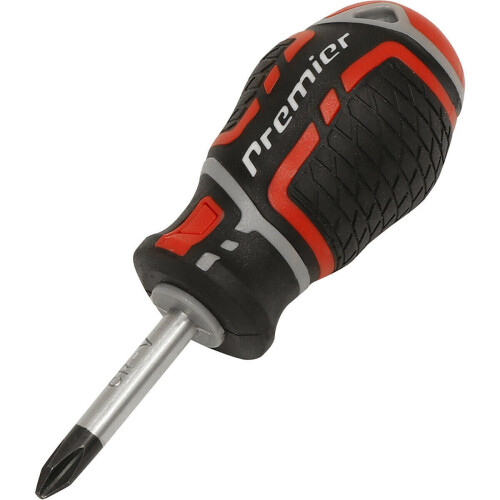 Loops PREMIUM Phillips 2 x 38mm Stubby Screwdriver - Ergonomic Soft Grip Magnetic Tip 2