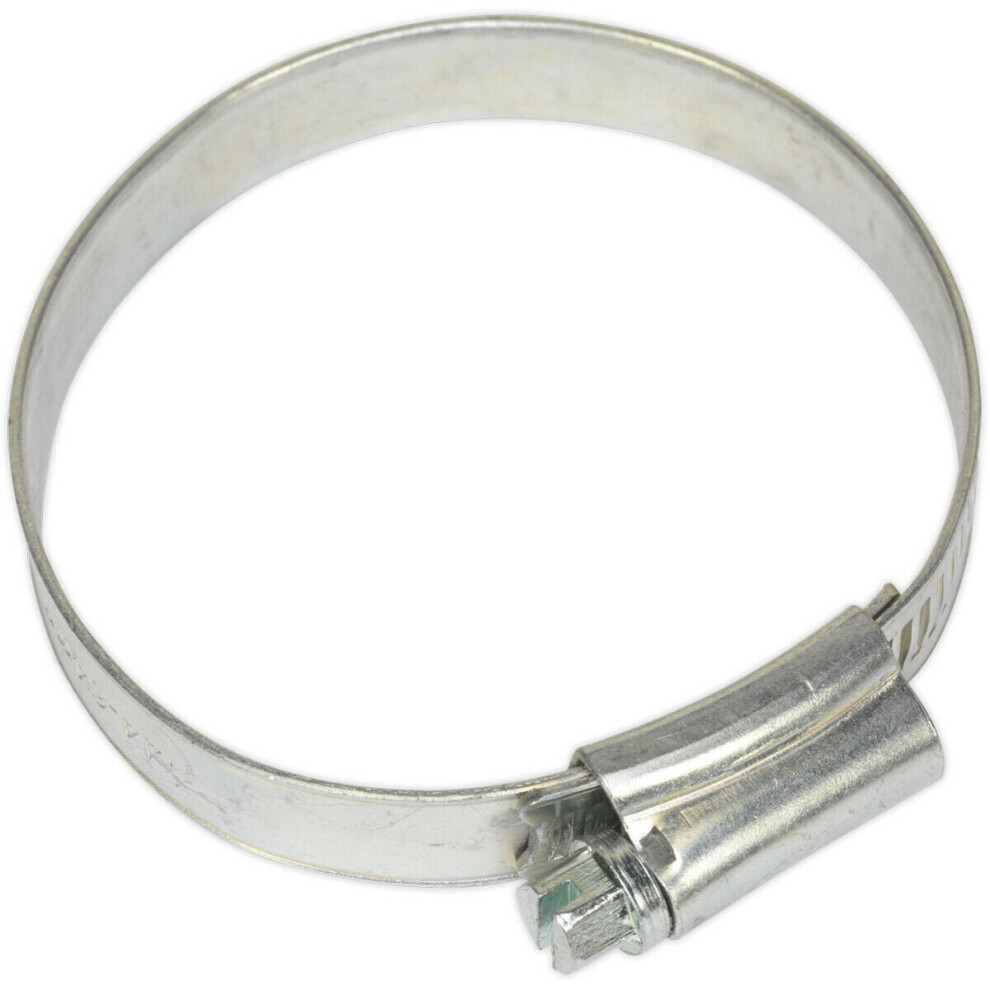 Loops 30 Pack Zinc Plated Hose Clip - 44 To 64Mm Diameter - External Pressed Threads