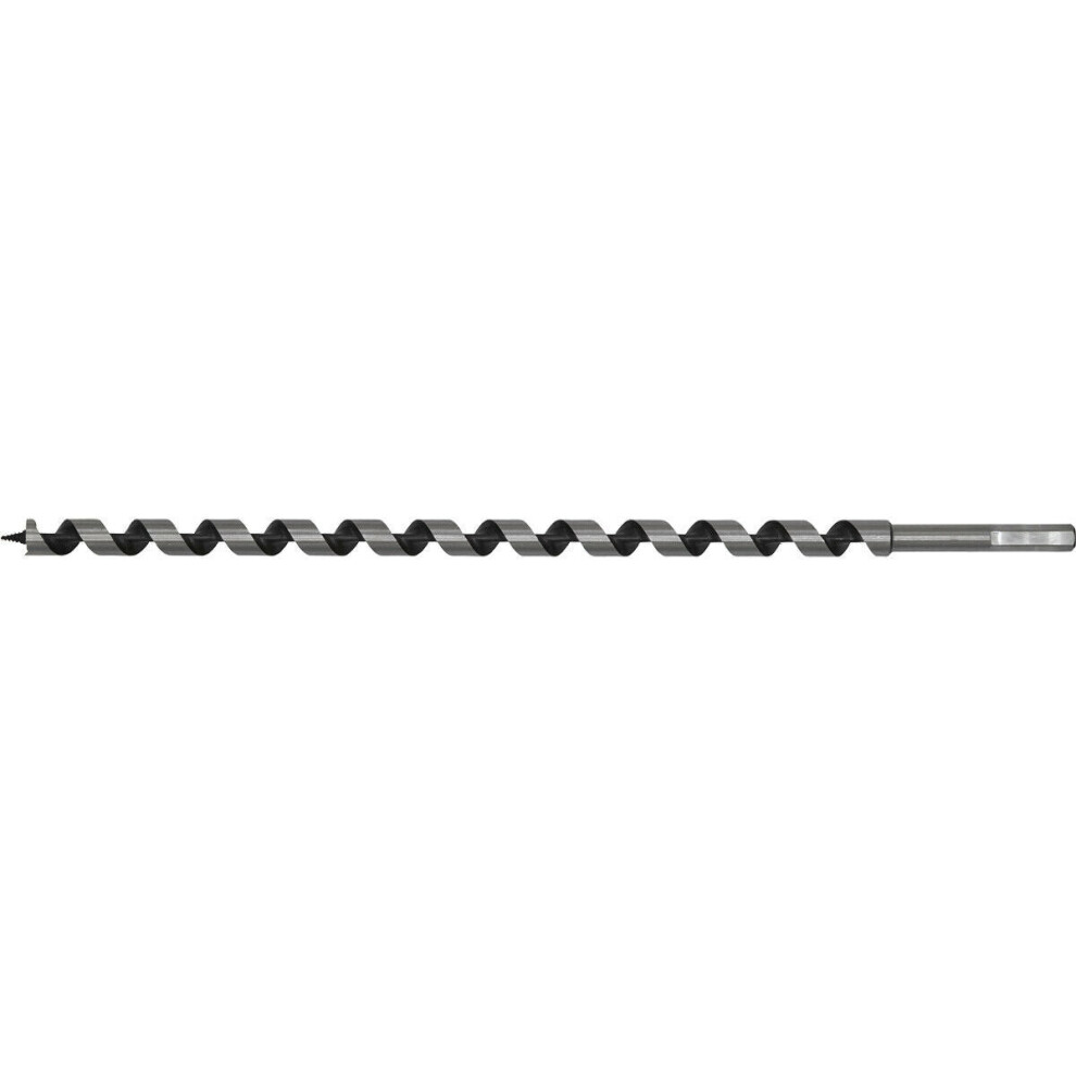 Loops 16 X 460Mm Hardened Auger Wood Drill Bit - Hexagonal Shank - Woodwork Timber