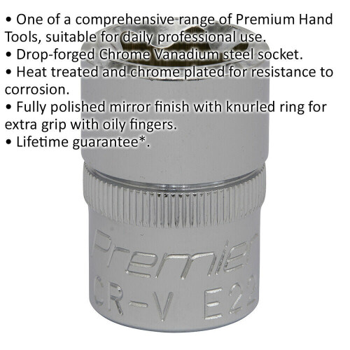 Loops E22 TRX Star Socket Bit - 1/2" Square Drive - PREMIUM Drop Forged Head Knurled 1