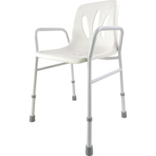 Height Adjustable Bathroom Shower Chair 820mm to 920mm - Built in Drainage Holes